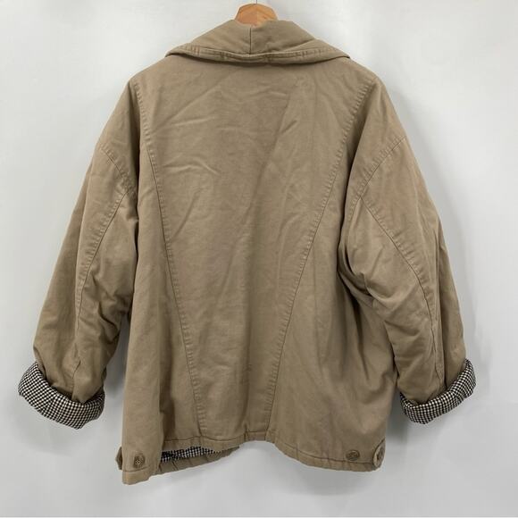 ❤️ Vintage Ann Taylor puffy gingham lined bomber jacket - Picture 7 of 8